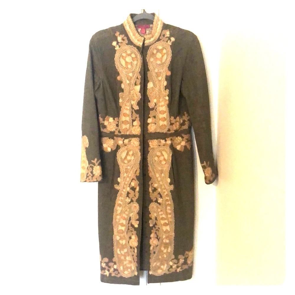 Embellished Duster Coat by Plenty.
